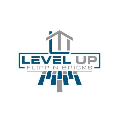 Level design with the title 'Level Up Flippin Bricks'