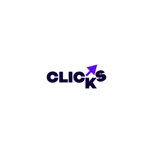 Cursor design with the title 'FOR SALE! Marketing Agency CLICKS Logotype'