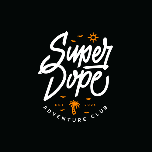 Handmade design with the title 'Super Dope Hand Lettering Logo'