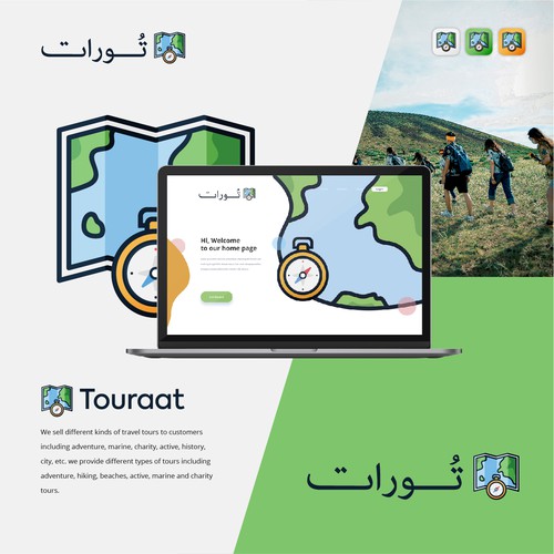 Tourism brand with the title 'An Exploration Logo For Tours company'
