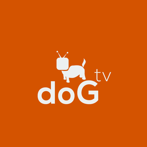Quirky logo with the title 'doG tv needs a new logo'