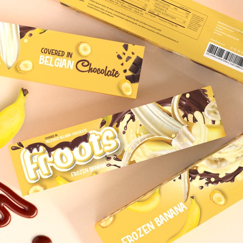 Carton packaging with the title 'Frozen Fruit Package Design'