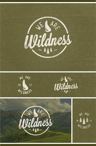 Wolf logo with the title 'Create the next logo for We Are Wildness'