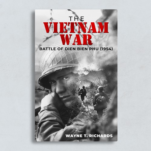 Battle design with the title 'The Vietnam War: Battle of Dien Bien Phu (1954)'