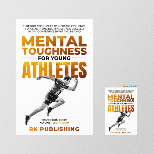 White background design with the title 'Mental Toughness for Young Athletes'