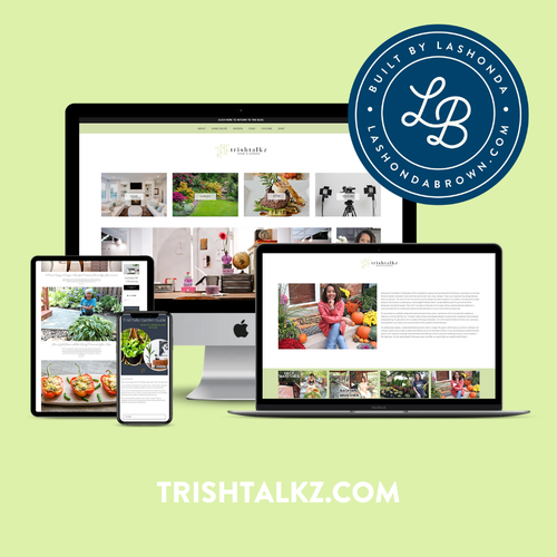 Home website with the title 'TrishTalkz | YouTuber'