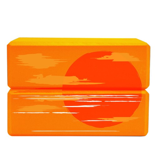 Bright artwork with the title 'Bright and cheerful Yoga blocks'