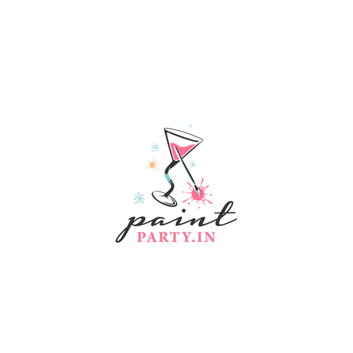 Event planning logo with the title 'PAINT PARTY IN'