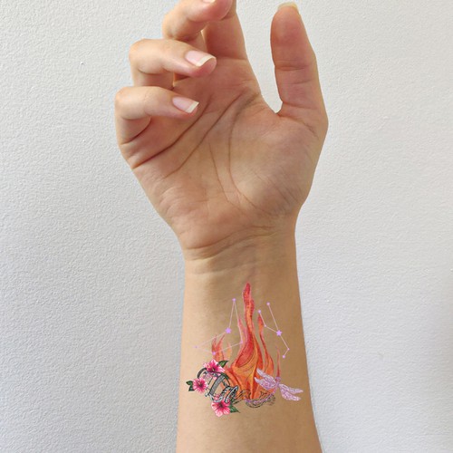 Dragonfly design with the title 'tattoo design for women'