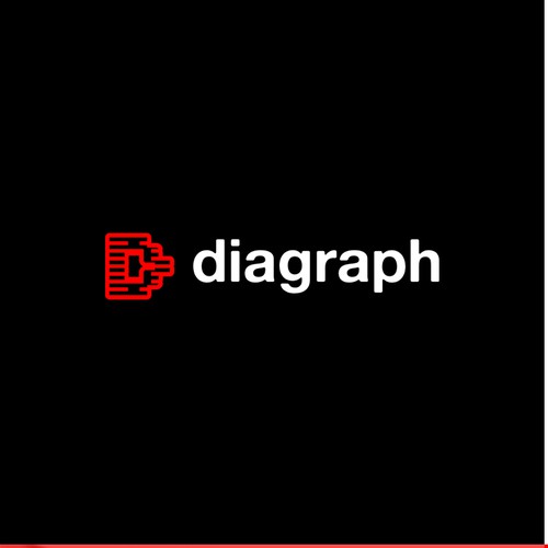 Barcode logo with the title 'Diagraph Logo Design'