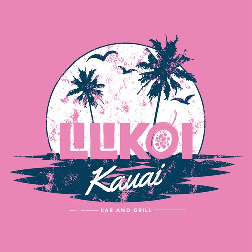 Summer t-shirt with the title 'Lilikoi bar and grill t shirt'