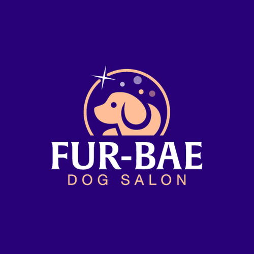 Paw design with the title 'Dog salon'