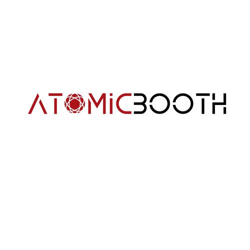 Atomic design with the title 'Simplistic logo concept for two-worded business names'