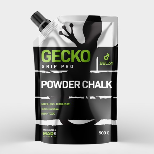 Sport packaging with the title 'Powder Chalk Packaging'