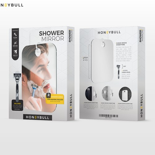 Mirror design with the title 'Box for a Shower Mirror'