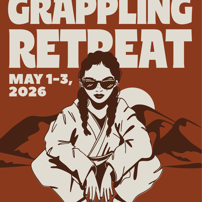 Flyer illustration for women's grappling retreat