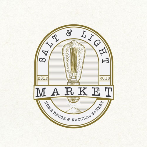 Light bulb logo with the title 'Logo design for a mobile shop inside vintage bread truck'