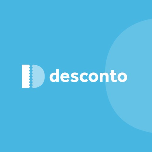 Ticket design with the title 'Desconto.com.br'