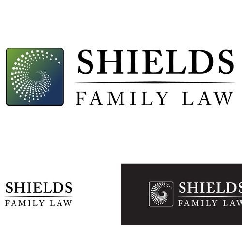 Spiral logo with the title 'Logo for a modern family centered family law practice that is not traditional and stuffy'