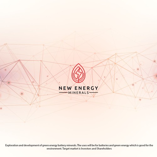 Mineral design with the title 'New Energy Minerals - ASX Listed Company'