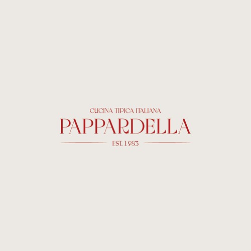 Lounge design with the title 'Pappardella Logo design'