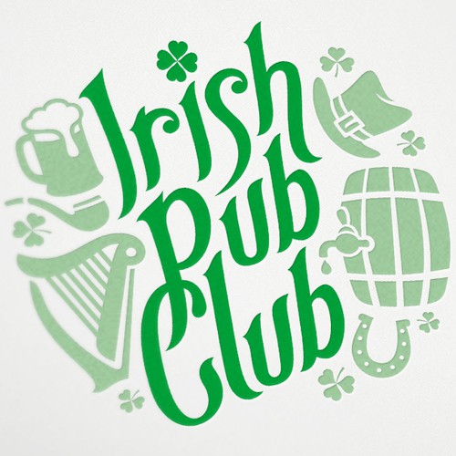 Club logo with the title 'Irish Pub Club Logo'