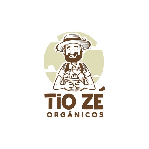 Vegan logo with the title 'Logo Tio Zé'