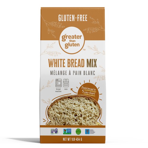 Bread packaging with the title 'BREAD MIX PACKAGING'