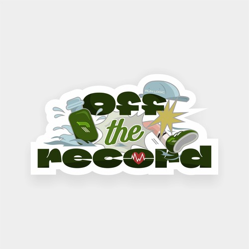 Element design with the title 'Run Logic Sticker'