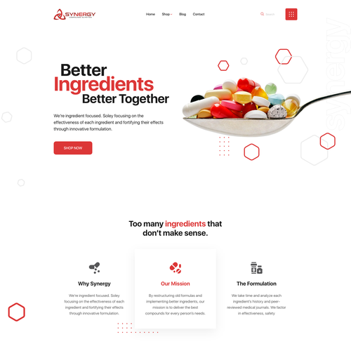 Theme website with the title 'Medical service landing page design'