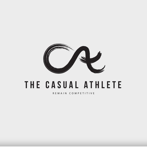 Brush stroke design with the title 'Athlete Lifestyle Brand - The Casual Athlete'