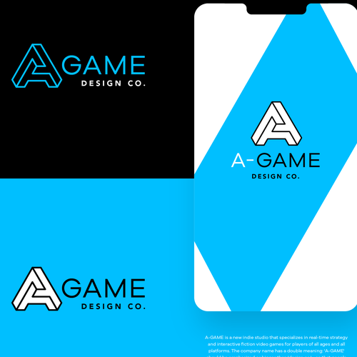 Illusion design with the title 'Game logo'