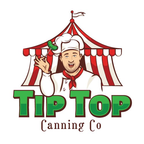 Pickle design with the title 'Fun mascot for the pickle company'