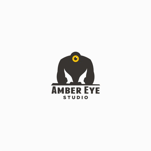 Monster logo with the title 'Amber Eye Studio'