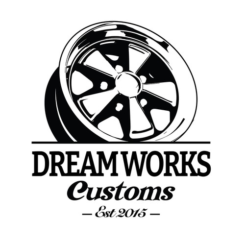 Porsche design with the title 'Logo Concept Design for Dream Works Customs'