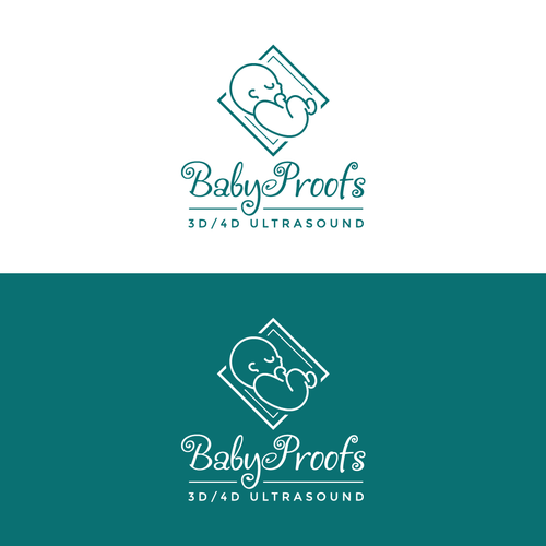 Ultrasound logo with the title 'Logo for Baby Proofs 3D/4D Ultrasound'