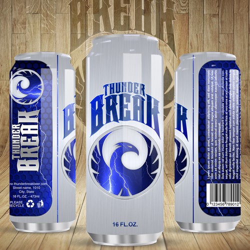 Can label with the title 'beer label'