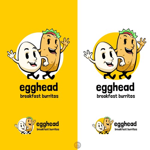 Egg design with the title 'Fun logo for fast growing restaurant. '