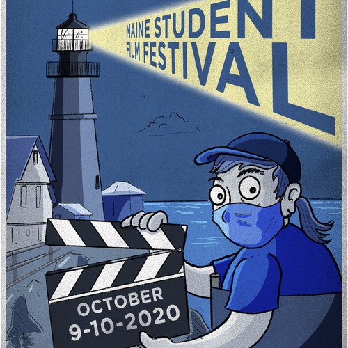Film artwork with the title 'Maine Student Film Festival'