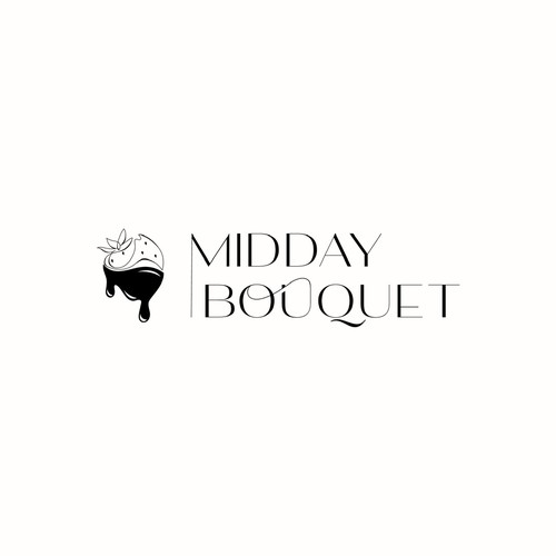 Bouquet design with the title 'Elegant logo for strawberry bouquet boutique'