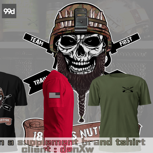 Army t-shirt with the title 'Tee design for suplement brand'