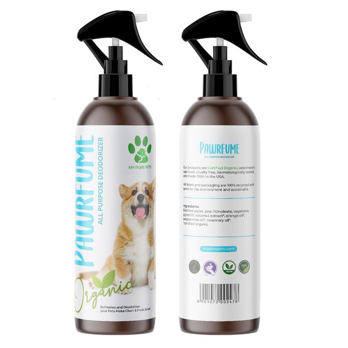 Pet label with the title 'Pet Deodorizer'