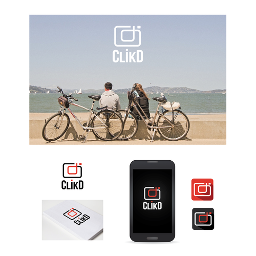 Dating app logo with the title 'Logo for photography dating app.'