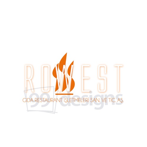 Hospitality logo with the title 'bold logo concept for resurant'