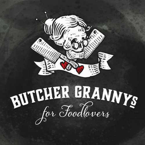 Butcher design with the title 'Logo for an online store'