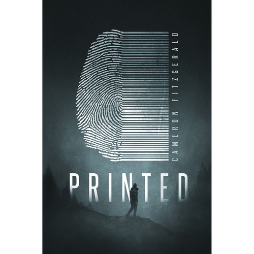 Dystopian book cover with the title ''Printed' book cover'