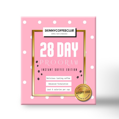 Girl design with the title 'Box design for 28 day detox program'