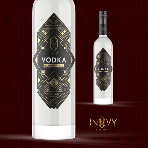 Vodka label with the title 'Vodka Bottle Label Design'