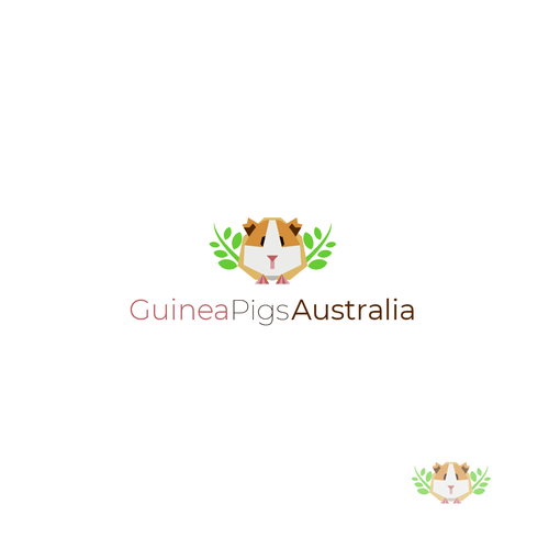 Pet shop logo with the title 'Guinea Pigs Australia logo concept'