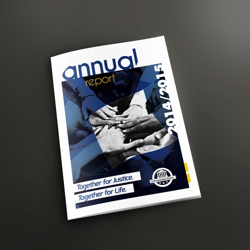 Dynamic design with the title 'Bold annual report for Community Court'